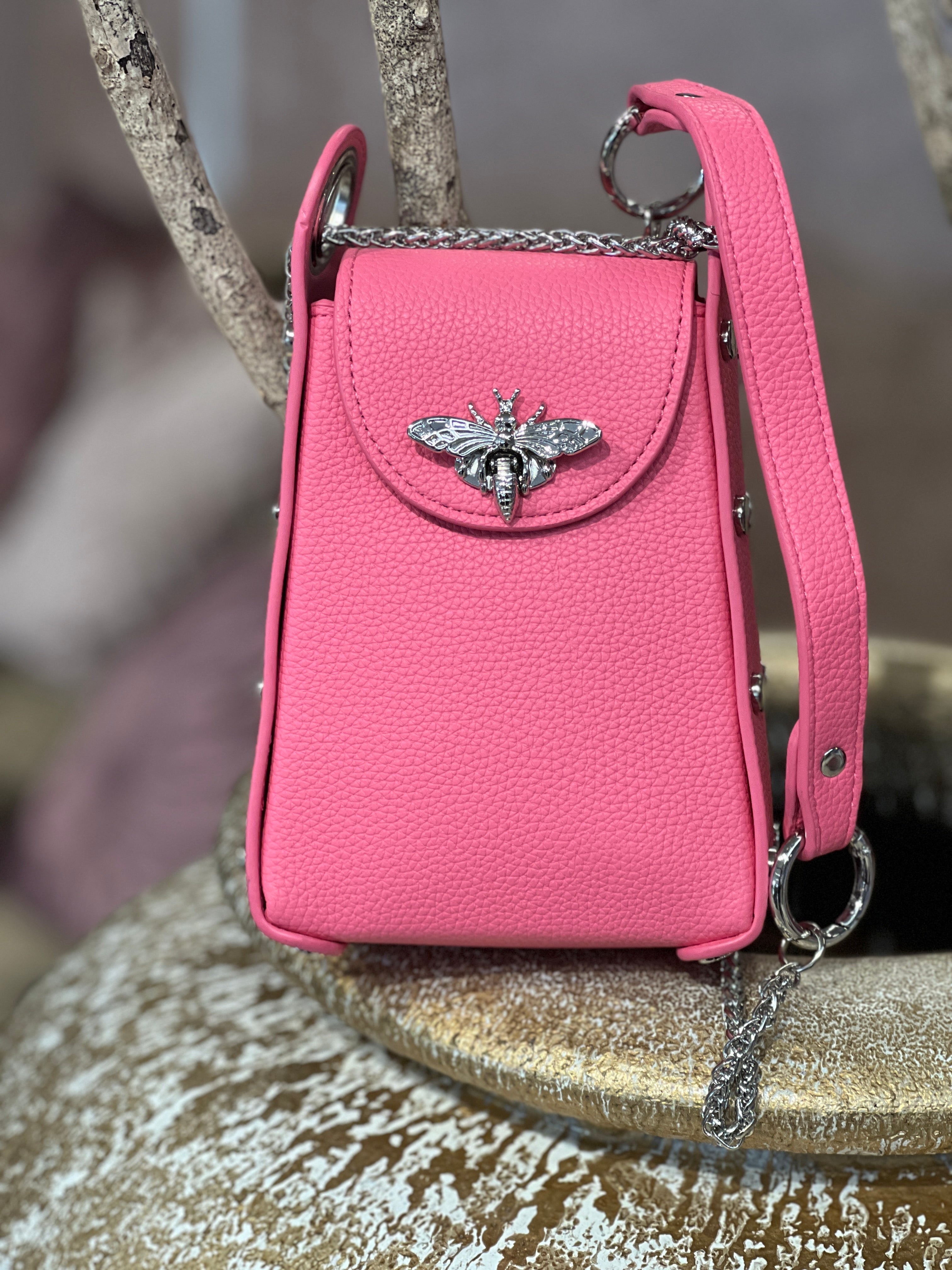 Layla - Cool lille taske med sølv kæde og bi-lukning